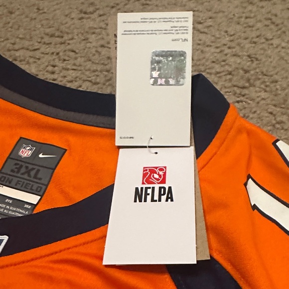 NWT Nike Mens NFL Denver Broncos #14 Courtland Sutton Orange Jersey Top Size 3XL - Picture 10 of 11